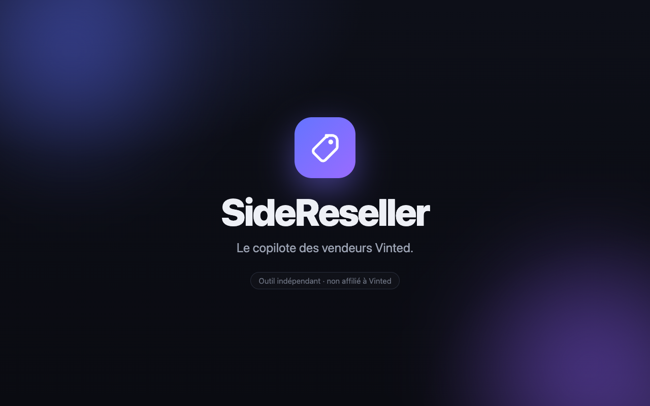 SideReseller — le copilote des vendeurs Vinted